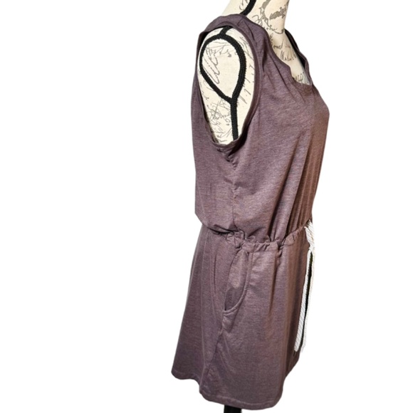 Women's | Members Mark | Plum Heather Soft Stretch Pullover Drawstring Dress - L - Picture 2 of 7